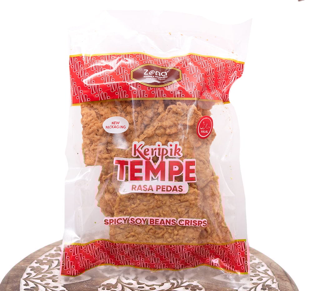 6個セット】テンペ クリスピー スナック スパイシー味 - Keripik Tempe