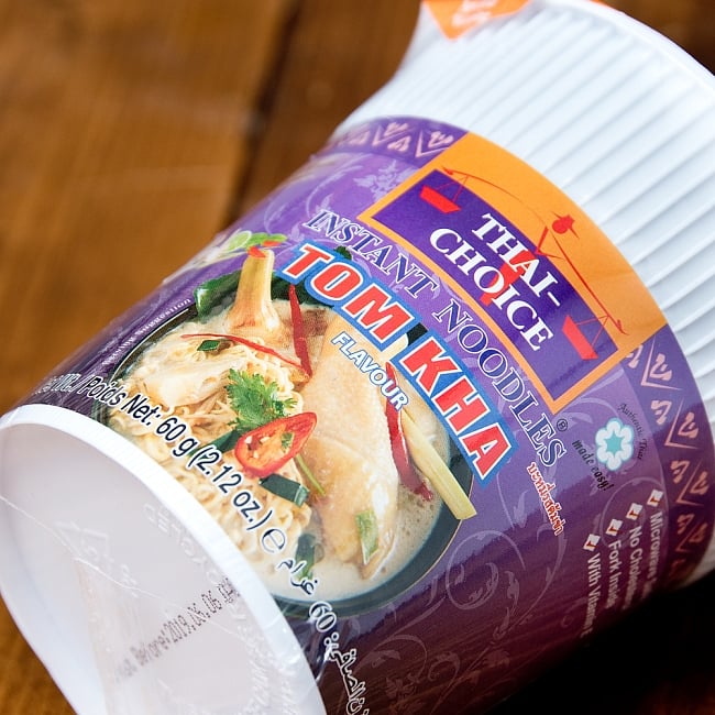 【6個セット】〔Thai Choice〕手軽に楽しめるタイの味　カップ入りインスタントヌードル - トムカーヌードル 3 - パッケージ拡大写真です
