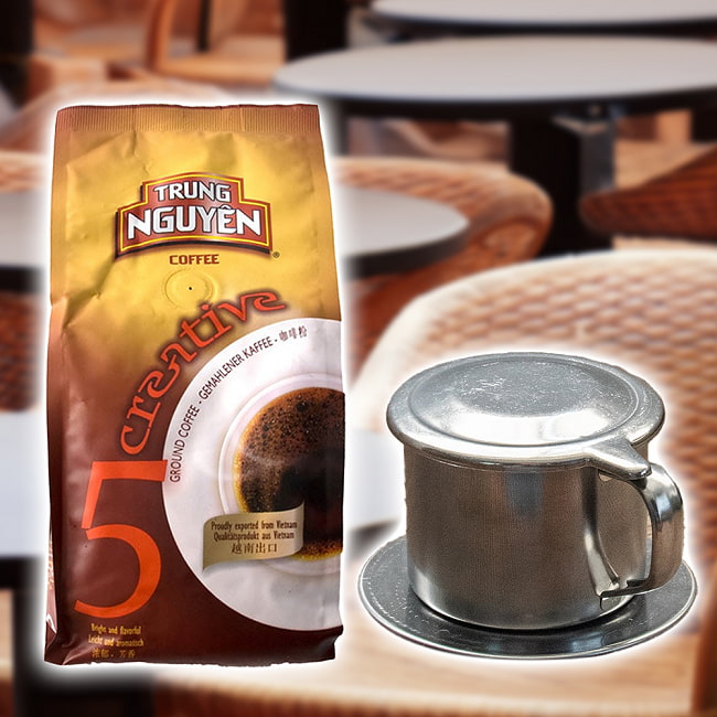 【フィルターと豆のセット】ベトナム コーヒー クリエイティブ5 [250g]  【TRUNG NGUYEN】の写真1枚目です。セット,TRUNG NGUYEN,ベトナム料理,コーヒーコーヒーフィルター