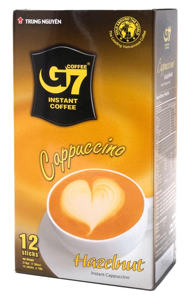 正式的 G7インスタントコーヒー カプチーノ ヘーゼルナッツ 10袋