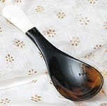 キャトルホーン　水牛の角のスプーン　美しいべっ甲模様[約15cm×4.3cm]の商品写真