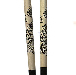  ベトナムからやってきた アジアの箸[ドラゴン柄・黒] - サブ4