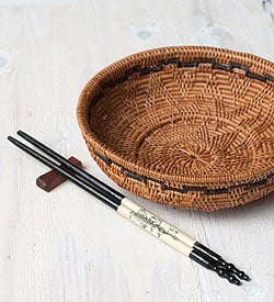  ベトナムからやってきた アジアの箸[ドラゴン柄・黒] - サブ5