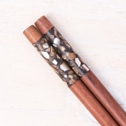  ベトナムからやってきた アジアの箸[黒蝶貝ミックス] - サブ2