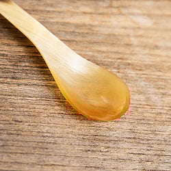 キャトルホーン　水牛の角のデザートスプーン　美しいべっ甲模様[11cm×2.5cm] - サブ3