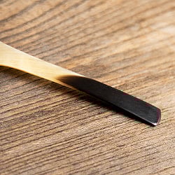 キャトルホーン　水牛の角のデザートスプーン　美しいべっ甲模様[11cm×2.5cm] - サブ4