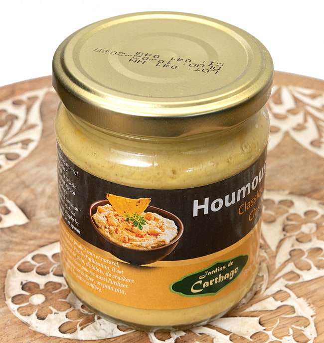 ひよこのペーストごまペースト入り‐ フムス‐ Houmous 【Jardins de Carhage】 2 - 斜めから撮影しました