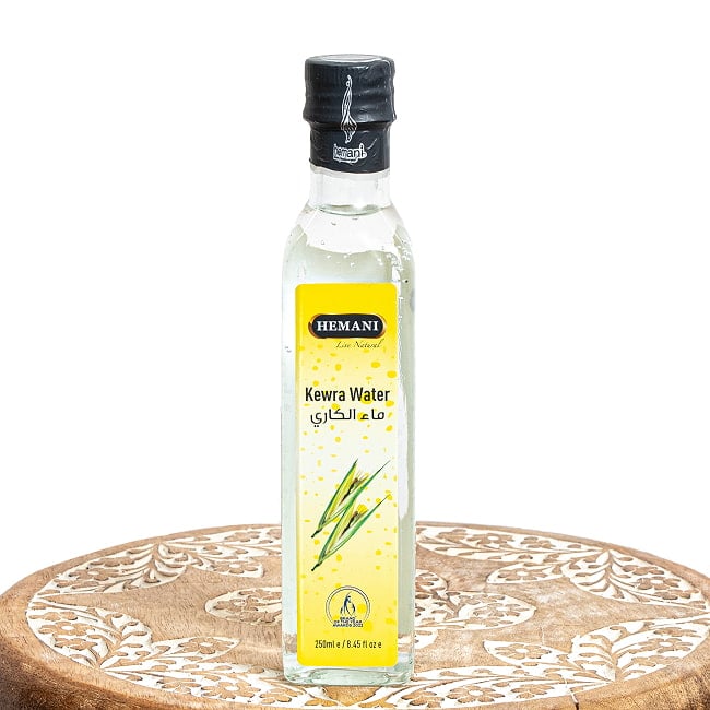 ケウラ・ウオーターナチュラル - KEWRA WATER 【HEMANI】250mlの写真ケウラウォーターKEWRA WATER, フローラルウォーター, 天然香料, スイーツ 香り付け, インド料理 食材, ハーブウォーター, エスニック食材, HEMANI,パキスタン