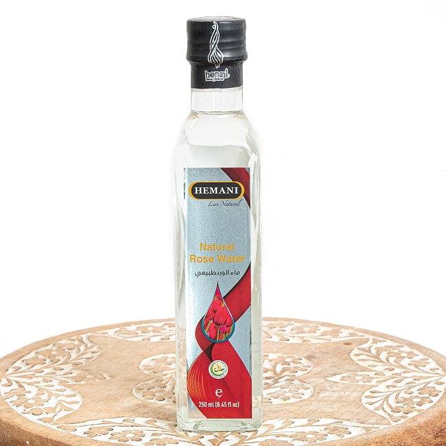 ローズウオーターナチュラル - ROSE WATER 【HEMANI】250mlの写真ローズウォーター,ナチュラルローズウォーター,ケウラウォーター,HEMANI,フローラルウォーター,インド,エスニック食材,香りづけ,エッセンス,デザート,パキスタン