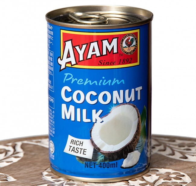 プレミアム ココナッツミルク 400ml - Coconut Milk 【AYAM】の写真1枚目です。パッケージ写真ですココナッツミルク,ココナッツ,AYAM,料理の素,マレーシア