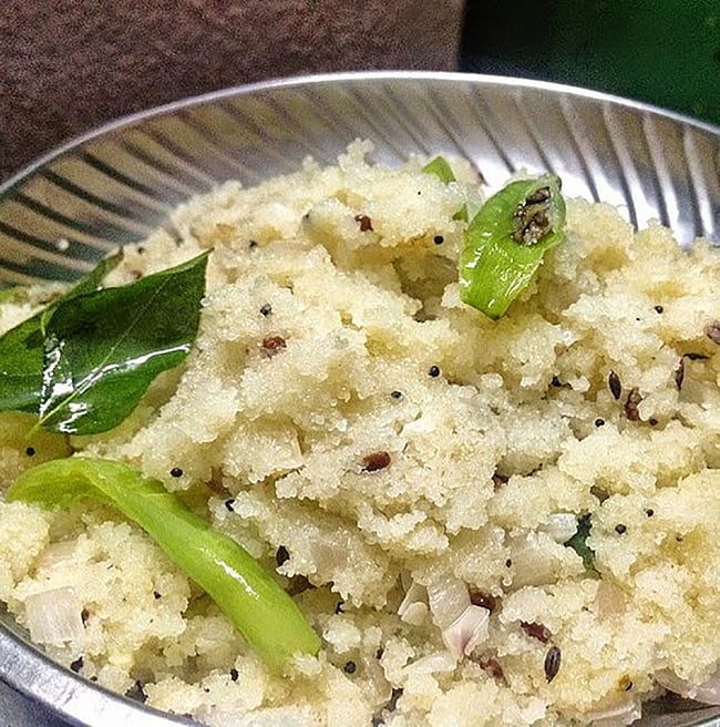 インスタント ウプマ - INSTANT UPMA インド風インスタントクスクス[60g] 6 - 本場のウプマはこの様なふわふわした料理です