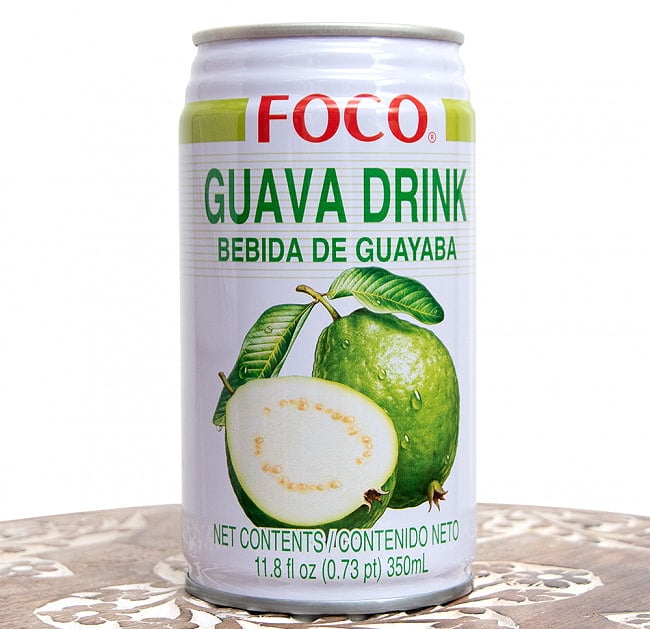 グアバジュース - GUAVA DRINK - FOCO[350ml]の写真1枚目です。グアバジュース です。本商品は輸入の際に、缶に凹みなどが生じている場合がございます。グアバ,グアバドリンク,FOCO,フォーコー,タイのジュース
