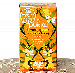 【PUKKA】lemon ginger & manuka honey -  レモンジンジャー＆マニカハニー - オーガニックハーブティー(カフェインフリー) の商品写真