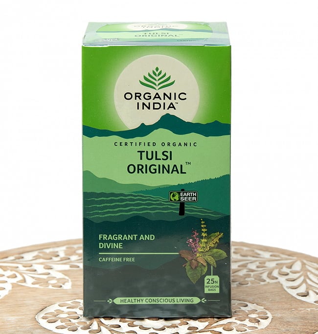 トゥルシーティ　Tulsi Original  (25包) 【Organic India】の写真ハーブ,ハーブティー,トゥルシー,ティーバッグ,Organic India,Tulsi