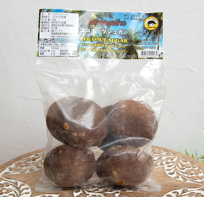 円形ココナッツシュガー 454g ‐ COCONUTS SUGAR 2 - この様なパッケージでお届けします