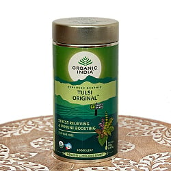 （ワケあり）トゥルシーティ　Tulsi Original 【Organic India】 缶入り茶葉100gの商品写真