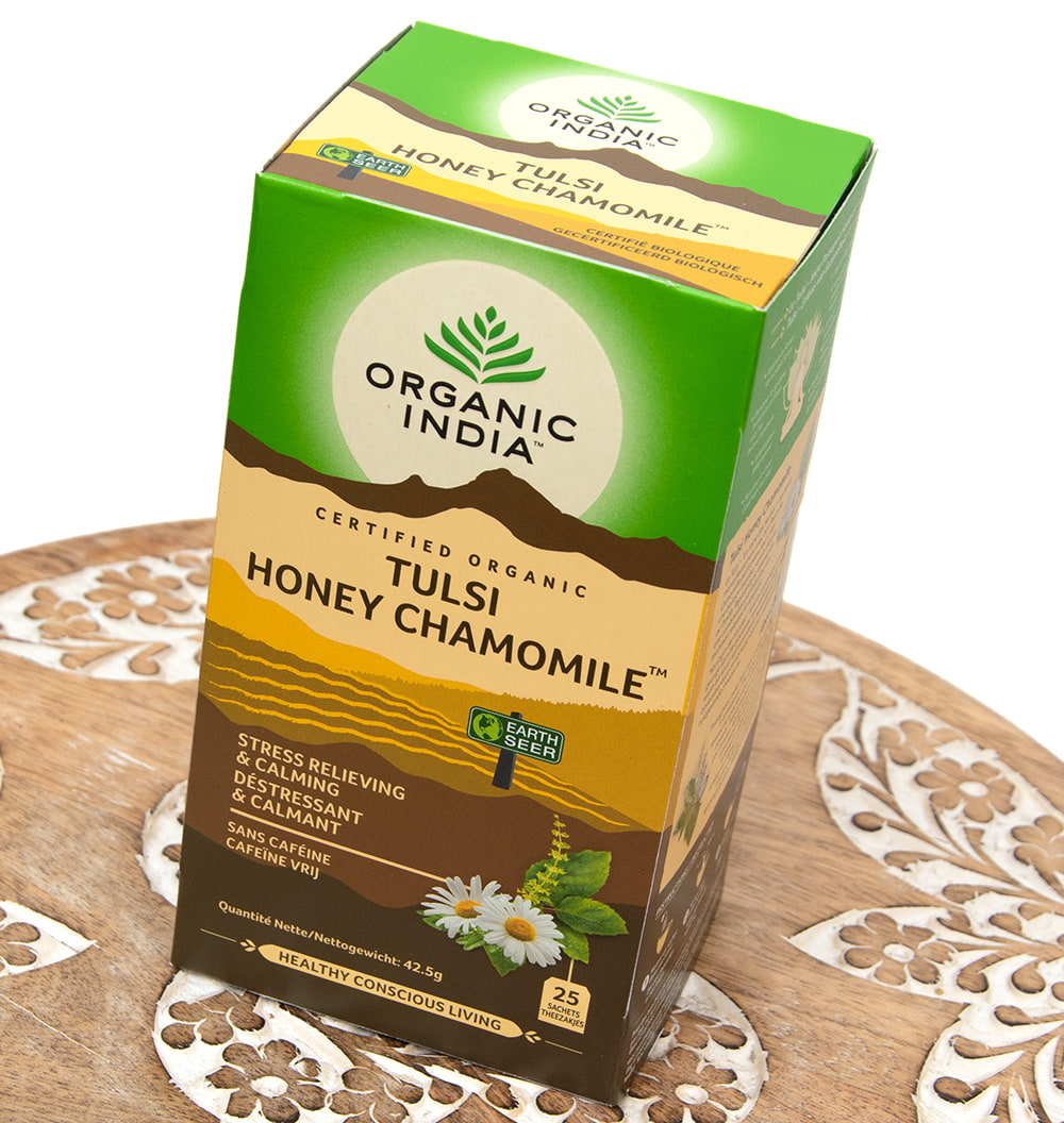 トゥルシー　ハニー　通販　ティーバッグ　HONEY　CHAMOMILE(25包)　ハーブティー　fd-loj-591　カモミール　ハーブ　(Organic　トゥルシーティ　インド・アジア雑貨ティラキタ