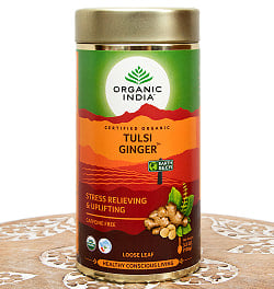 【送料無料・4個セット】トゥルシーティ　 ジンジャー TULSI GINGER(100g) 【Organic India】の写真
