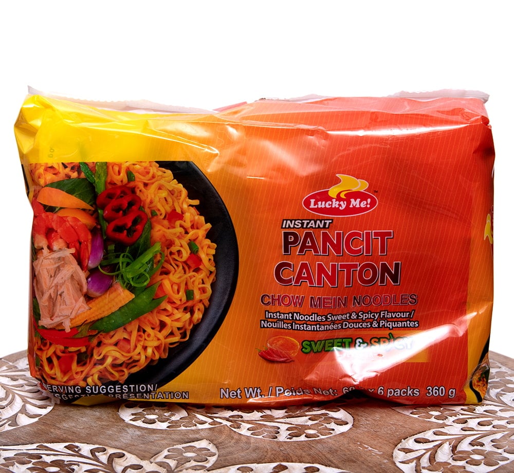お得な6個入り大袋】インスタント ヌードカントン スイート＆スパル - パンチットイシー味 PANCIT CANTON CHOW MEIN  NOODLES【Lucky Me!】 の通販 - TIRAKITA.COM