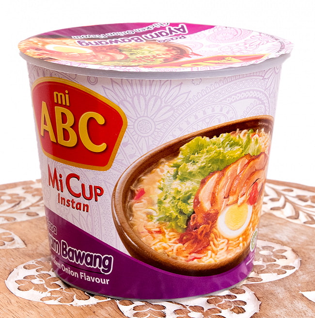 【ABC】Ayam Bawang Cup インスタントカップヌードル アヤムバワン味 玉ねぎの甘味とチキンのうまみのあるスープ 2 - 斜めから