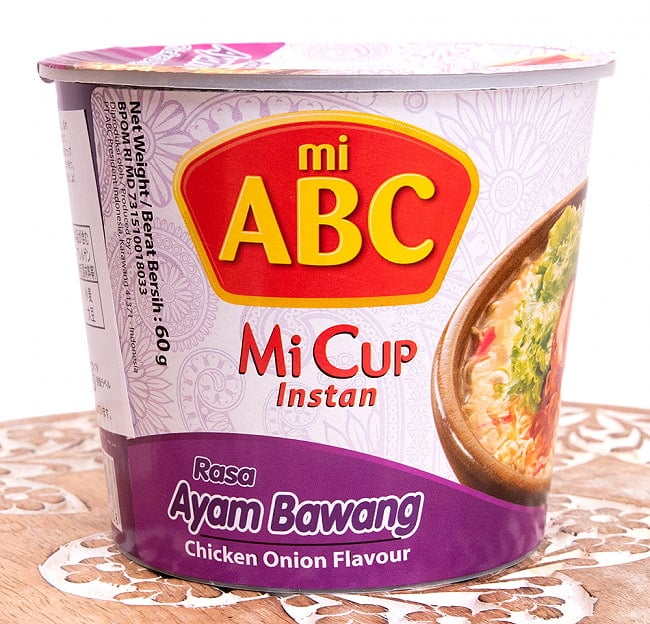 玉ねぎの甘味とチキン アヤムバワン味 インスタントラーメン - Ayam Bawang【ABC】の写真1枚目です。玉ねぎの甘味とチキン アヤムバワン味 インスタントラーメンですインスタントラーメン,ラーメン,インドネシア料理,インドネシア,インスタント麺, ハラル
