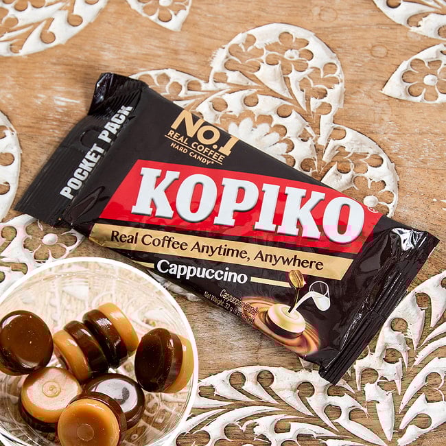 ブリスターパック カプチーノキャンディ【コピコ】の写真キャンディ, 飴, カプチーノ, コーヒー, インドネシア, アジア, お菓子