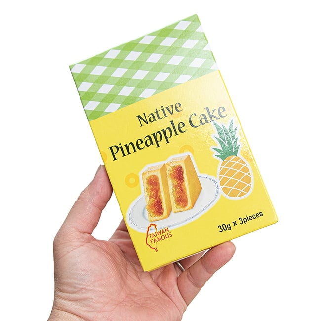 果実香る 台湾銘菓 パイナップルケーキ【竹葉堂】 3個入 4 - このくらいのサイズ感です