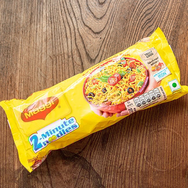 インドの屋台ヌードル マサラ味 インスタント 4人前 Maggiの写真インスタント,ラーメン,ヌードル ,インド　ヌードル、ワイワイ