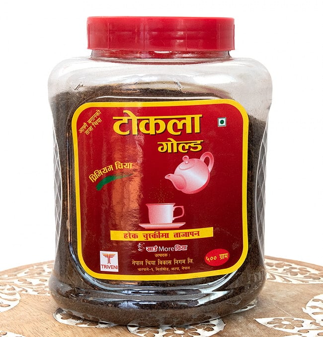 チャイ用茶葉 ネパールの紅茶 トクラゴールド CTC 紅茶 - TOKLA GOLD 500gの写真1枚目です。ネパールの紅茶 トクラゴールドです。500g入りのビッグボトルですチャイ,紅茶,マサラティー,スパイス,インドチャイ,CTC,チャイ用紅茶