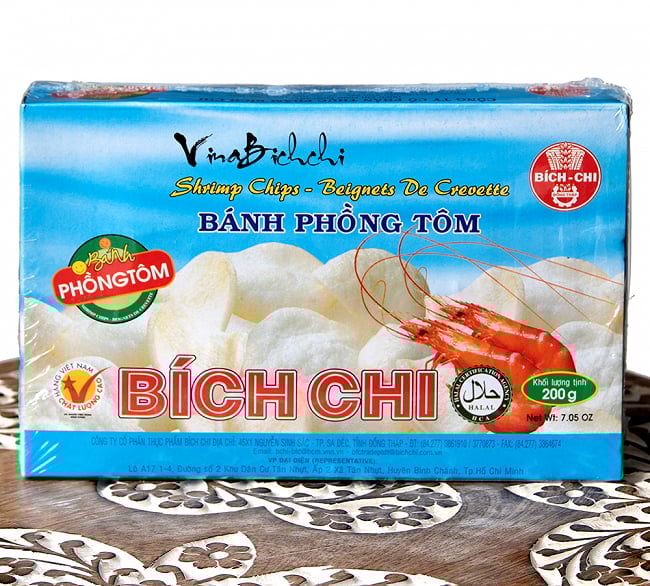 ベトナム 海老せんべい 200g  - シンプル[Bich Chi]の写真えびせん,ベトナムお菓子,ベトナム食材,ベトナム,スナック,お菓子