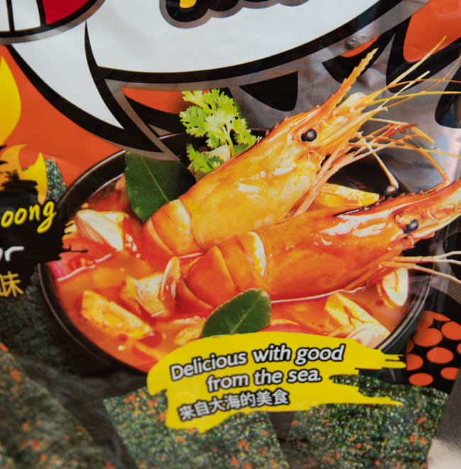 タイののりスナック - Tao Kae Noi 小老板  タオケーノーイ[トムヤンクン味] 3 - パッケージの表面を拡大しました