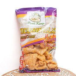 〔低糖質！ロカボスナック〕チチャロン バラット - 豚皮の唐揚げ  CHICHARON BALAT ホット & ビネガー 〔Pork-King〕　糖質オフ　国産(FD-SNK-282)