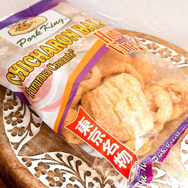 〔低糖質！ロカボスナック〕チチャロン バラット - 豚皮の唐揚げ  CHICHARON BALAT ホット & ビネガー 〔Pork-King〕　糖質オフ　国産 2 - 斜めから撮影しました。
何故か東京名物の文字が・・・