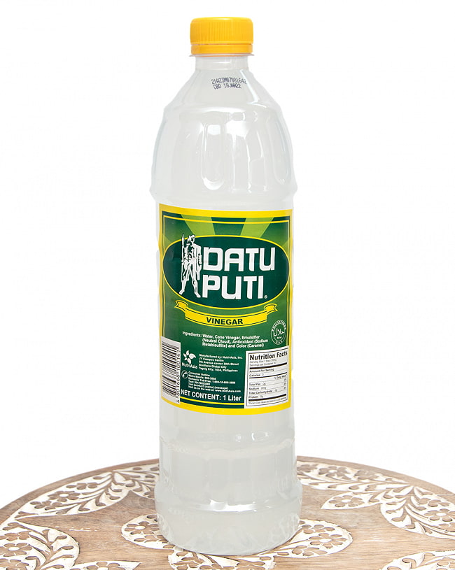 フィリピンのお酢 - ダトゥプティ ビネガー DATU PUTI 1Lの写真1枚目です。全体写真ですお酢、ビネガー、フィリピン食材、フィリピン