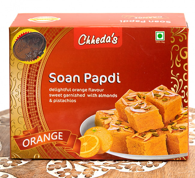 インドのお菓子  ソーン パブディ オレンジ味 - SOAN PAPDI ORANGE[Cheeda