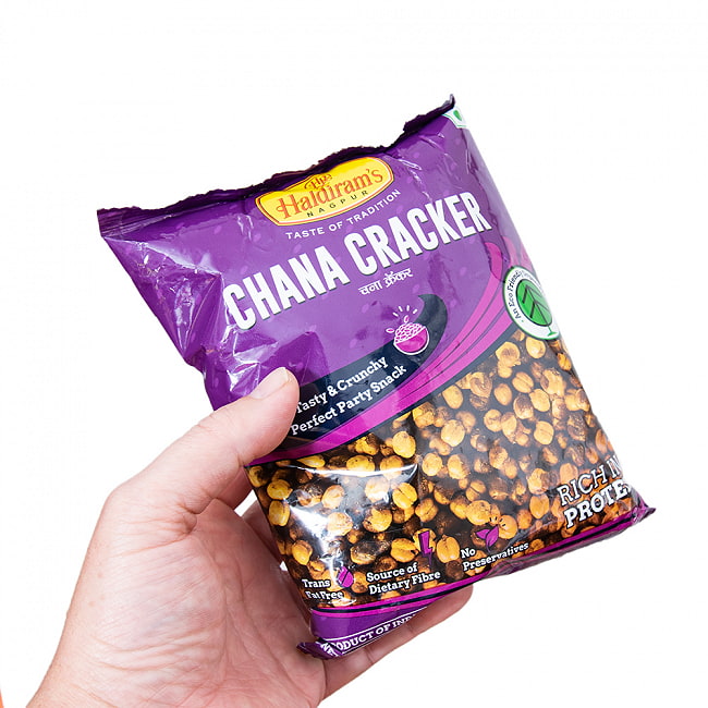 チャナ クラッカー Haldiram Chana Cracker 150g ひよこ豆のスパイシースナック 3 - これくらいの容量になります。