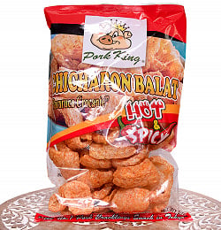 〔低糖質！ロカボスナック〕チチャロン バラット - 豚皮の唐揚げ  辛口 CHICHARON BALAT HOT&SPICY 〔Pork-King〕　糖質オフ　国産(FD-SNK-305)