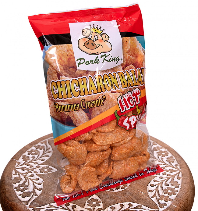 〔低糖質！ロカボスナック〕チチャロン バラット - 豚皮の唐揚げ  辛口 CHICHARON BALAT HOT&SPICY 〔Pork-King〕　糖質オフ　国産 2 - 斜めから撮影しました