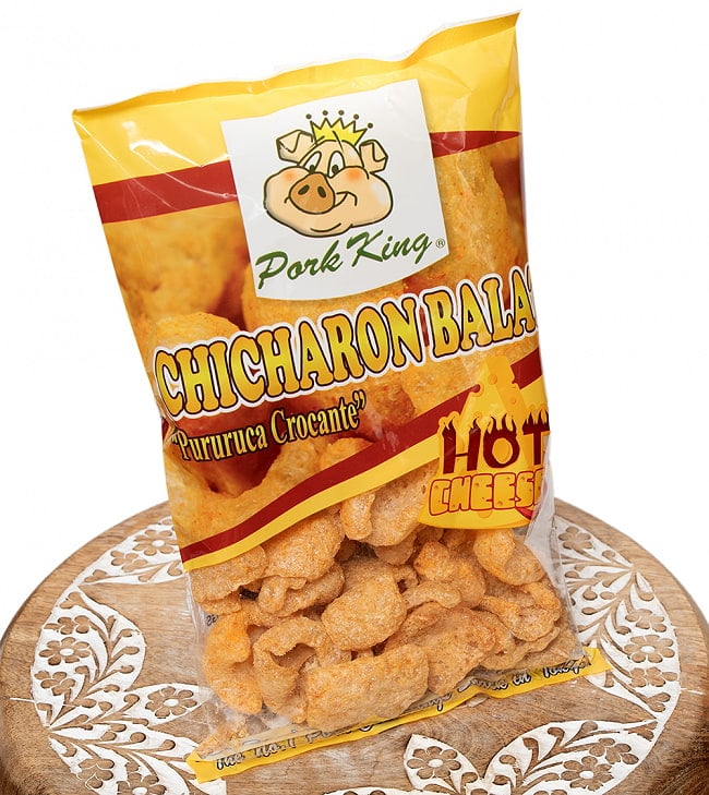 チチャロン バラット - 豚皮の唐揚げ  CHICHARON BALAT Hot Cheese - ホットチーズ味 〔Pork-King〕　糖質オフ　国産 2 - 裏面の成分表示です