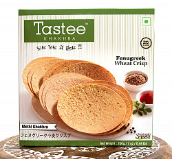 フェヌグリーク 小麦 クリスプ - インド 薄せんべい Fenugreek Wheat Crisp - Methi Khakhra 200g 【Tastee Khakhra】の商品写真