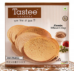 クミン 小麦 クリスプ  - インド 薄せんべい  Cumin Wheat Crisp - Jeera Khakhra 200g 【Tastee Khakhra】の商品写真