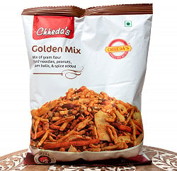 インドで定番のお菓子ナムキン - Golden Mix 170g【Chhedas】(FD-SNK-322)