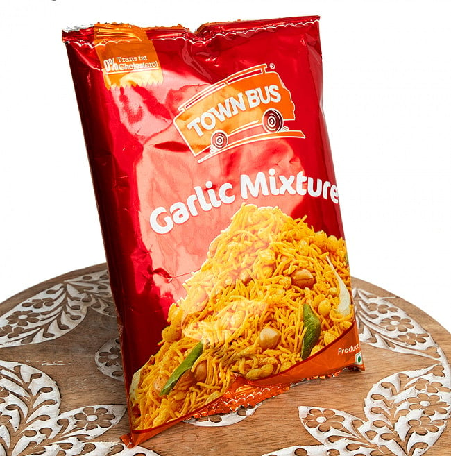 ニンニク味がたまらなく旨い南インドスナック - Garlic Mixture 150g【TOWNBUS】 2 - パッケージのアップです