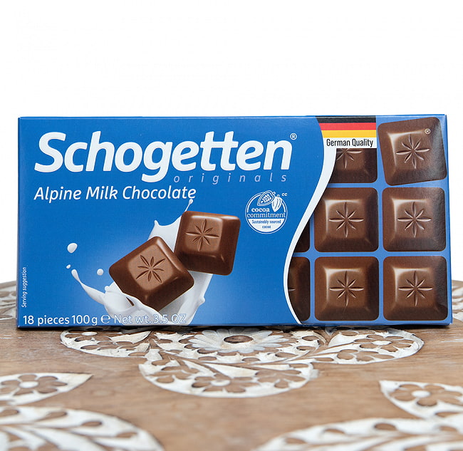 〔TRUMPF〕ドイツ製　トランフのチョコレート　人気のSchogettenシリーズ - アルパイン ミルク チョコレート 100g 2 - パッケージ写真です