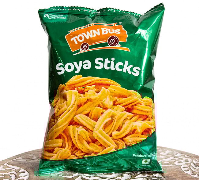 スパイスの味が後をひく南インドスナック - Soya Sticks 110g【TOWNBUS】の写真インド,お菓子,南インド,スナック,ココナッツオイル揚げ,シンプル,あとひき、タウンバス