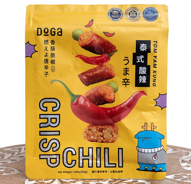 台湾スナック クリスプチリ トムヤンクン風味 30g - CRISP CHILLI 泰式酸辣 うま辛【台湾DOGA】 2 - パッケージ写真です