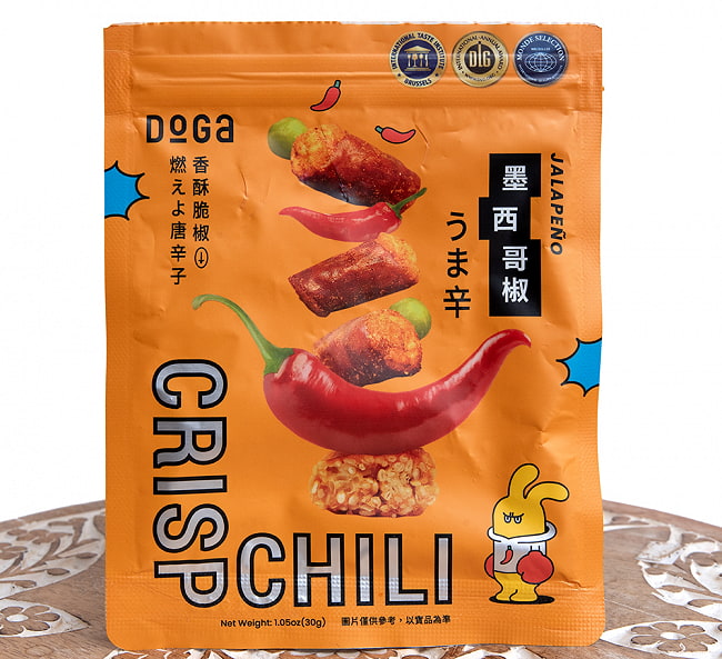 台湾スナック クリスプチリ ハラペーニョ風味 30g - CRISP CHILLI うま辛【台湾DOGA】 2 - パッケージ写真です