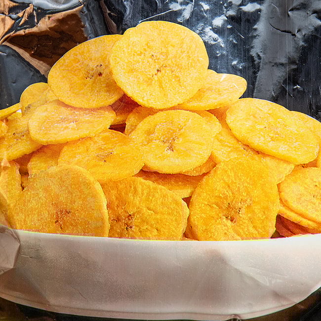 【Udupi Munch】南インドの甘くないおやつ バナナチップス Yellow Banana Chips（Plantain Chips） 150g 2 - 内容例