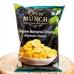 【Udupi Munch】 ココナッツオイルで揚げたバナナチップス Yellow Banana Chips(Plantain Chips) 150g