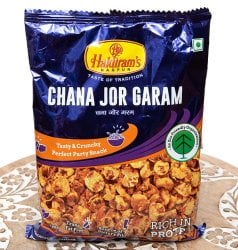 インドのお菓子 潰しチャナ豆のスパイシースナック - チャナ　ジョル　ガラム - CHANA JOR GARAM 200g[HARDIRAM's](FD-SNK-358)